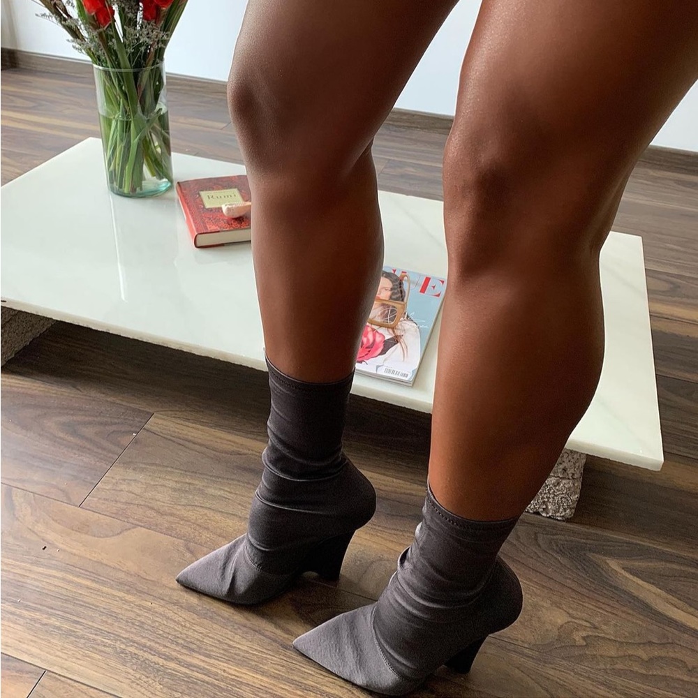 SOLD - Yeezy Satin Wedge Boot w/ Stretch - Brand New